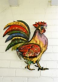Metal Rooster Wall Hanging