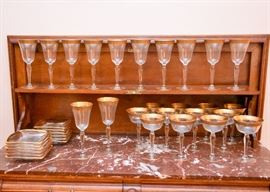Gold-Rimmed Stemware