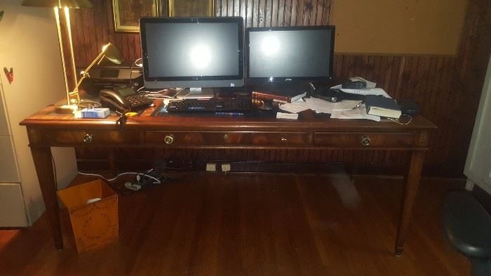 Computer, Monitor & Executive Desk
