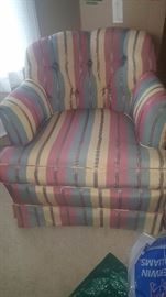 One of Two Upholstered Chairs