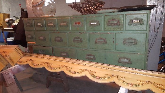 Antique  Mail Box?? File Box ?? Antique Valances