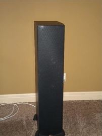 Drenon Surround sound Clipsch speakers...Beautiful wood entertainment center
