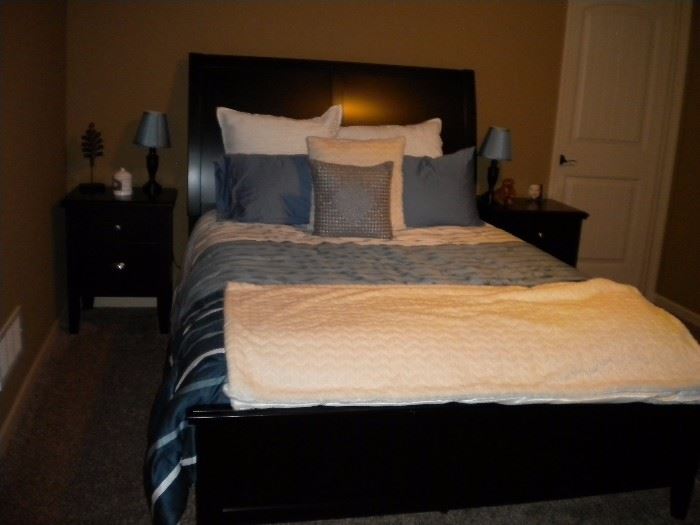 NFM queen bedroom 4 piece bedroom set ..like new only used 2 times.Bedding and pillows not included