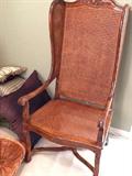 Beautiful designed caned sided large chair..matches sofa.