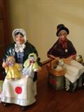 Royal Doulton figures..we have The piper/Rag doll seller/silk and ribbons/new companies and a few others...