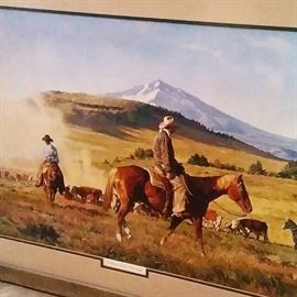 BILL OWEN SIGNED AND NUMBERED PRINT IN FRAME 1978..