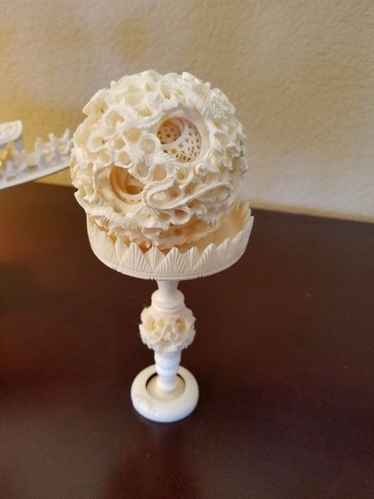 Ivory carving puzzle ball
