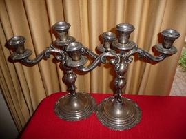 WEIGHTED STERLING CANDELABRAS