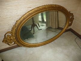 VINTAGE WOOD FRAMED MIRROR