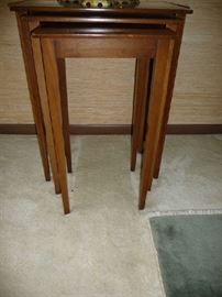 WOOD STACKING TABLES