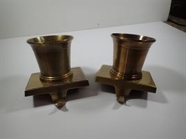 BRASS MANTEL HOLDERS