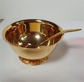 GOLD BOWL W/ SPOON