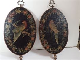 OVAL WALL PICTURES BIRDS
