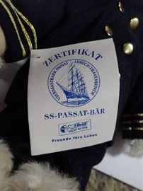 ZERTIFIKAT / STEIFF MOHAIR BEAR / SAILOR