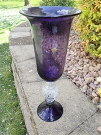 LARGE PURPLE PED VASE