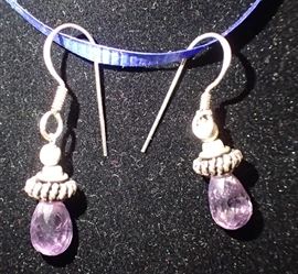 PURPLE STONE EARRINGS
