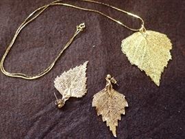 ASPEN LEAVES NECKLACES & EARRINGS