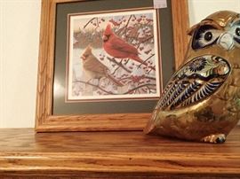 CARDINAL PICTURE / BRASS OWL