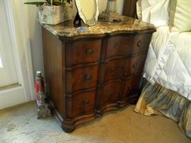 Marble top side table