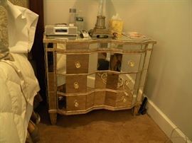 Mirrored side table