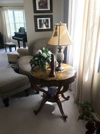Beautiful burgled wood top table