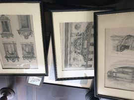 Architectural etchings/prints