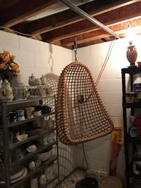 Hanging bamboo chair