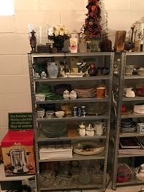 Loaded shelves in basemeny