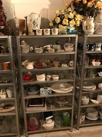 A sampling of basement shelves....with lots of nice items