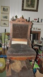3 Walnut Victorian Chairs
