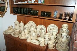 Large set of Pgaltzgraff "Village" dishes