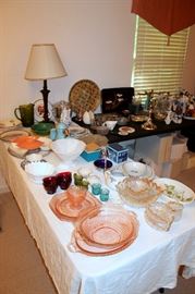 Vintage glassware and dishes