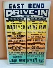 Original 1960s Drive-In Theater Poster