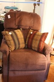 Motorized recliner with full recline and lift capability