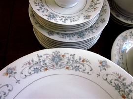 China Pearl fine china, Hong Jiang China.  5-piece place settings, service for 8, plus serving pieces.