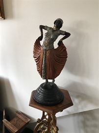 Another Painted Bronze Dancer Statue.
