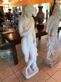 Set of Four White Italian Marble Statues.