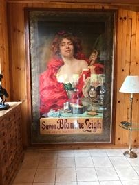 Very Large Savon Blanche Leigh French Poster from 1899.