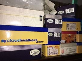 Billions of new shoes in boxes
