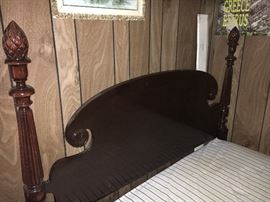 Vintage pineapple bed with matching bureau