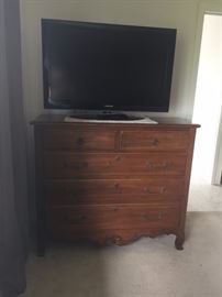 Ethan Allen Chest of Drawers, Samsung 40" Flatscreen.