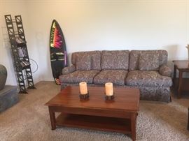 Ethan Allen Coffee Table, Ethan Allen Upholstered Sofa