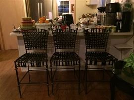 Bar Stools (Iron with Leather Straps)