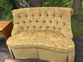 Designer 2 person fabric sofa