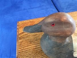 Small signed wood duck decoy