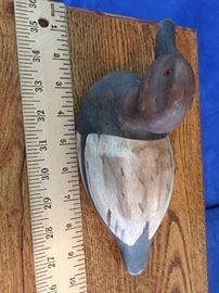 Small signed wood duck decoy