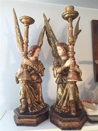 Angel candle holders