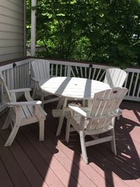 Wood deck furniture by Riverwood
