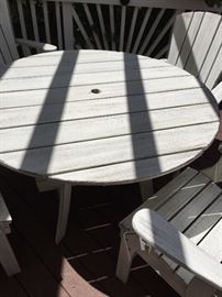 Wood deck furniture by Riverwood