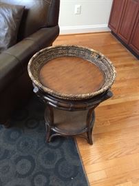 Eddie Bauer leather sofa & pottery barn living room furniture (these pieces are located at our client's house in Chantilly, please email for an appointment to see this set)